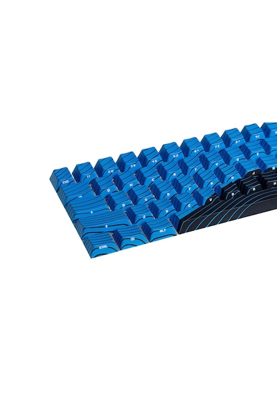 Wooting Manyetik Waves Ansı Ocean Blue Pbt 61 Adet Keycap Seti Renk