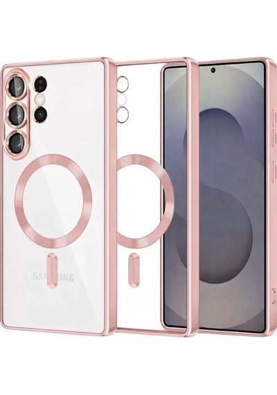 Newface Samsung Galaxy Uyumlu  S26 Ultra Kross Magneticsafe Kapak - Rose Pembe