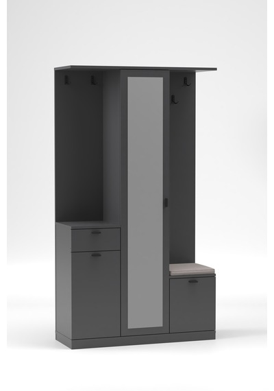 Harmony Partmanto Vestiyer Ayakkabılık 106x190x39 Cm - Modern Tasarım Antrasit Harmony Partmanto Vestiyer Ayakkabılık 106x190x39 Cm - Modern Tasarım Antrasit