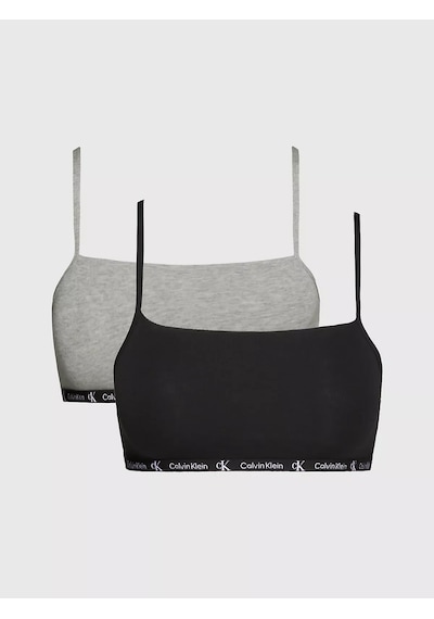 Calvin Klein Unlıned Bralette 2li Sütyen Çok Renkli