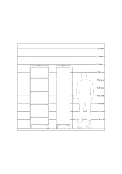 Hyperion Dolap 4 Raflı 60x44x195 Çam-aytaşı Atlas Çam