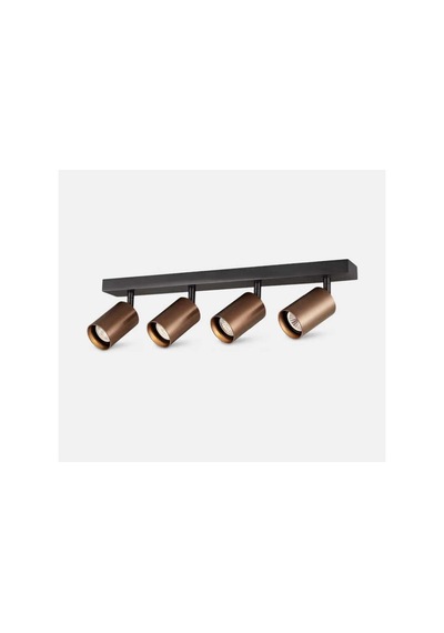 Mylights Kahverengi Hareketli Başlık Siyah Metal Gövdeli Led Spot Tavan Avize Duvar Aplik Modern Tas Siyah