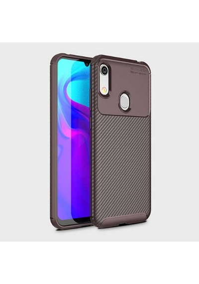 Huawei Honor 8a Kılıf Zore Negro Silikon Kapak Kahverengi