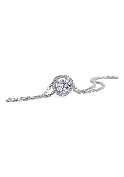 0.75 Karat Effective Diamond Büyülü Işıltı Tektaş Gümüş Bileklik