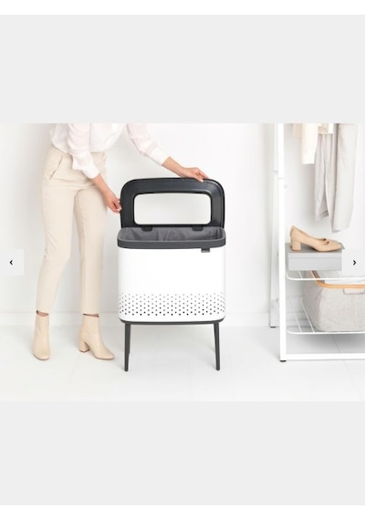 Brabantia Bo Beyaz Plastik Kapaklı Çamaşır Sepeti 60lt Beyaz