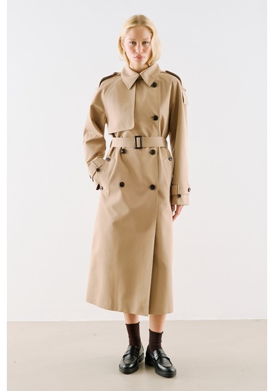 Manuka North Tasarım Kruvaze Trençkot Camel Aw26trc00001-05