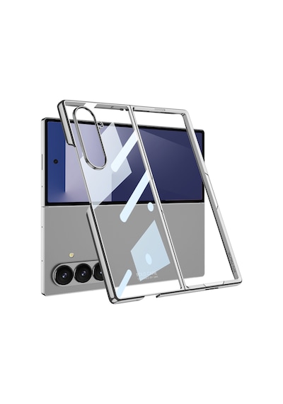 Subutu Galaxy Z Fold 7 Kılıf Zore Full Camlı Kıpta Kapak - Gri-yeşil Gri