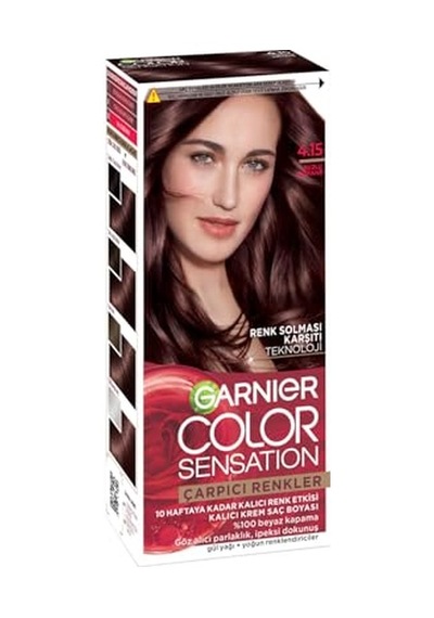 Garnier Çarpıcı Renkler Yoğun Kalıcı Saç Boyası No 4.15 Buzlu Kestane