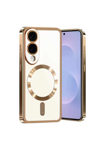 Newface - 59 - Samsung Galaxy Uyumlu S25 Edge Kross Magneticsafe Kapak - - Csmo-tex - Çöl Titanyum