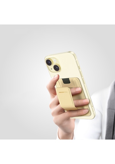 Amazingthing Edition Mag Serisi Fonksiyonel Çok Yönlü Grip Standlı Magnetik Kartlık Sarı