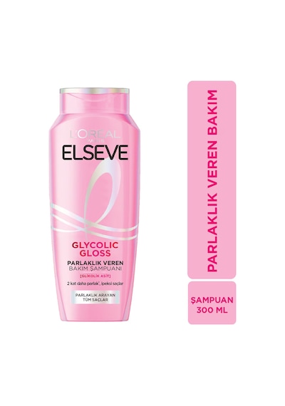 Elseve L'oreal Paris Elseve Glycolic Gloss Parlaklık Veren Bakım Şampuanı 300 Ml