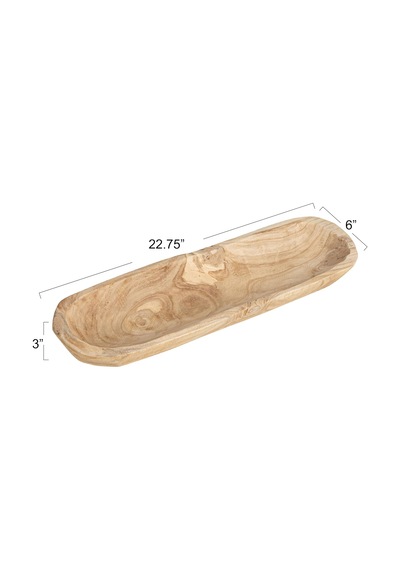 Creative Beeinflußt Da5397 Pure Deko Paulownia Holz Rechteck Schüssel