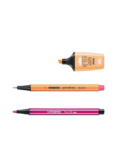 Stabilo Pastellove Mini Set 18'li 775 8 İnce Uçlu Keçeli Kalemler Özel Renkli Açık Gül