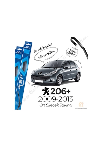 Rbw Peugeot 206+ 2009 - 2013 Ön Muz Silecek Takımı