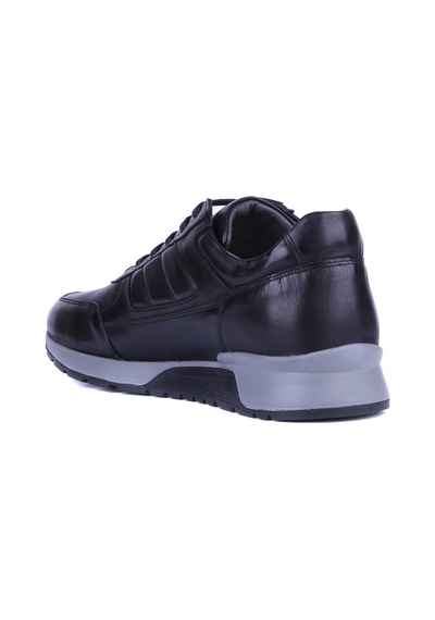 Fosco - Siyah Hakiki Deri Erkek Sneakers 2720-1 - 6960-565-siyah Siyah