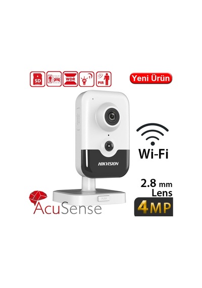 Hıkvısıon Ds-2cd2443g2-ıw 4mp 2.8mm 120db Dahili Mikrofon 128gb Sd Wıfı Acusense Cube Kamera