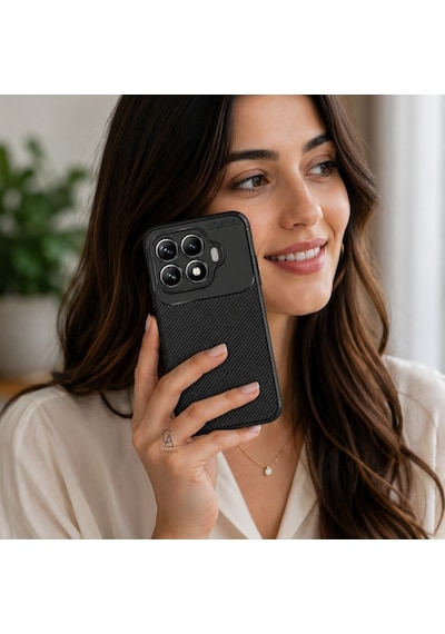 Xiaomi Mi 17t Uyumlu Kılıf Karbon Tasarım Kamera Korumalı Silikon Telefon Kılıfı Kapak Siyah