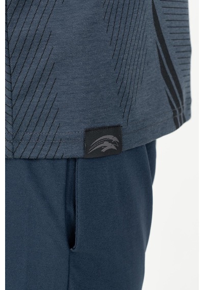 Maraton Sportswear Regular Erkek Bisiklet Yaka Kısa Kol Basic Siyahmelanj T-Shirt 21580-Siyahmelanj