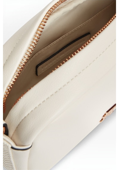 Tommy Hilfiger Th Logotape Camera Bag Kadın Bej Çanta - Aw0aw18741