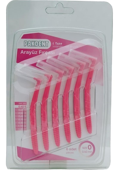 Pakdent Arayüz Fırçası Pembe 0,40 Mm 6 Adet