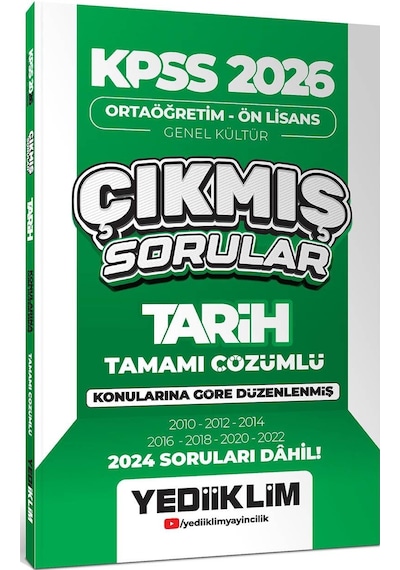 Yediiklim Kpss 2026 Ortaöğretim Önlisans Tarih Konularına Göre Çıkmış Sorular 2024 Soruları Dahil
