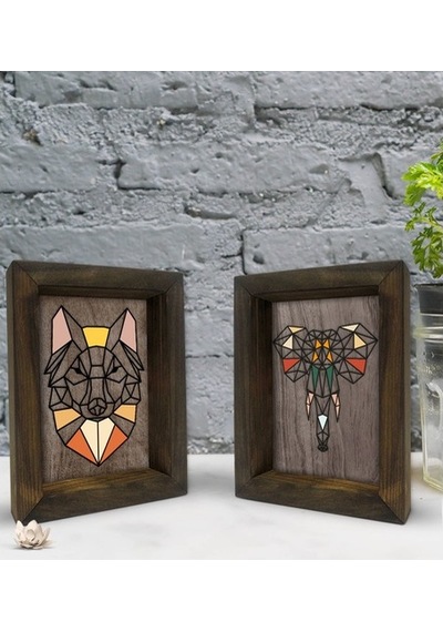 Bk Gift Dekoratif 2'Li Doğal Masif Ahşap Çerçeve 15X20Cm-72