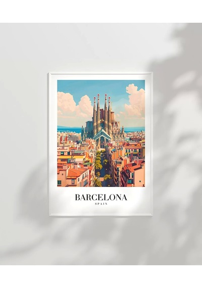 Çerçevesiz Poster Barcelona Mimari