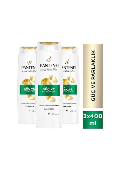 Pro-v Güç & Parlaklık Şampuan 400ml Zayıf Ve Mat Saçlar İçin X 3 Adet Tüm Saç Tipleri