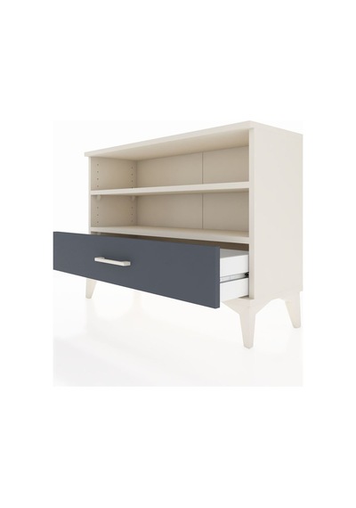 Arges Şifonyer 2 Raflı Tek Çekmeceli 88x30x64 Aytaşı-antrasit Aytaşı