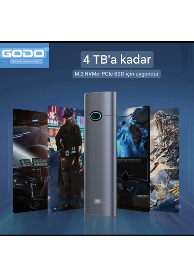 Godo M.2 Nvme Muhafaza Kutusu Ce Lisanslı 2280/2260/2242/2230/ 10gbps Usb 3.2 Yüksek Hızlı Son Nesil Teknoloji Metal Sağlam