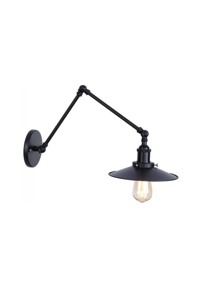 Mylight Retro Üç Mafsallı Aplik Metal Siyah Siyah
