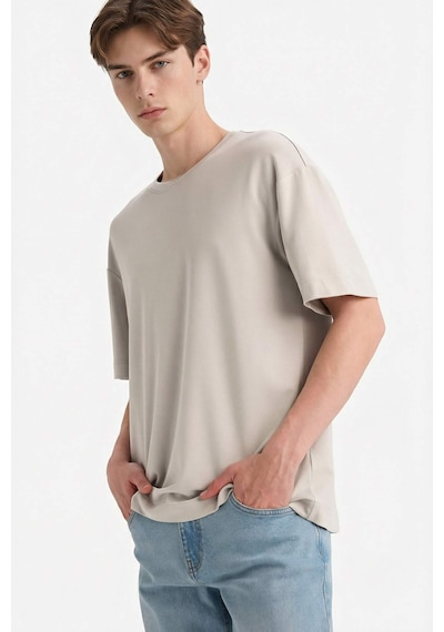 Defacto Premium Boxy Fit Tişört F9561ax26spgr368 Gri-gr368