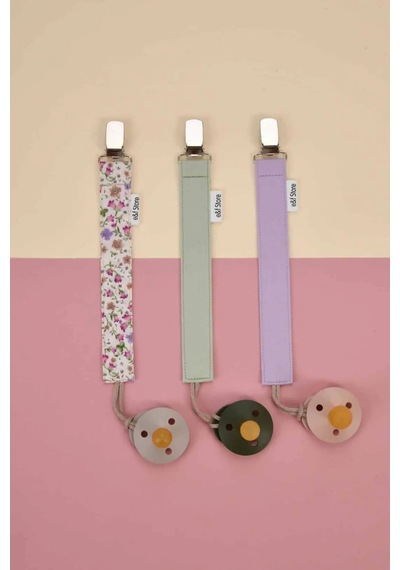 E&f Store 3'lü Emzik Askısı Seti - Çiçekli - Mint Yeşili - Lila Çok Renkli