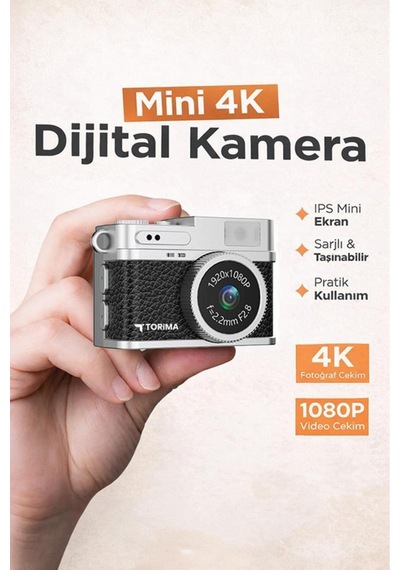 Mini Dijital Kamera Selfie Video Vlog Kamerası Mini Anahtarlık 1080p Cmr35 Siyah