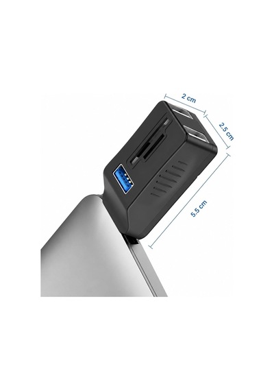 8060 Usb 3.0 Hub 5 Port Çoklayıcı Sd Tf Micro Sd Mmc Kart Okuyucu Splitter Çevirici