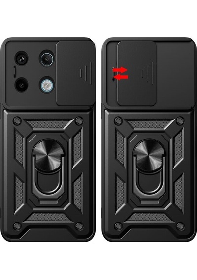 Apsuwa Xiaomi Redmi Note 13 Pro 5g Kılıf Sürgülü Kamera Korumalı Standlı Pars