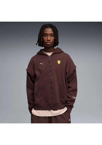 Puma Scuderıa Ferrarı Premıum Erkek Geniş Kesim Kapüşonlu Sweatshırt 634226 13 Kahverengi