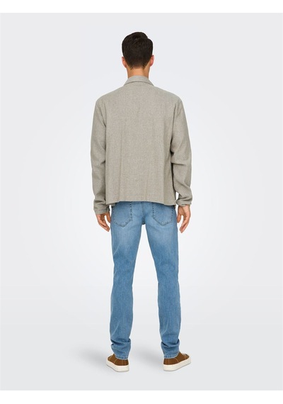 Only & Sons Onskane Lınen Mıx Casual 0245 Jacket Erkek Bej Ceket - Os22031579 Bej