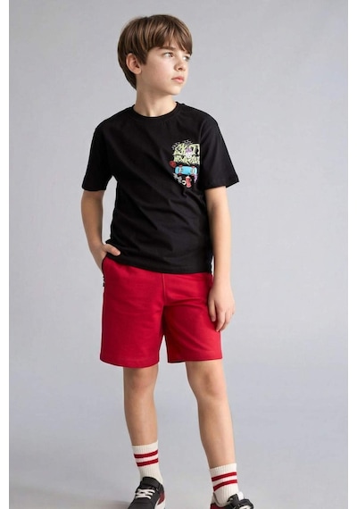 Defacto Oversıze Sweatshirt Kumaşı Şort Erkek Çocuk H2027a826smbr244 Kırmızı-br244 Defacto Oversıze Sweatshirt Kumaşı Şort Erkek Çocuk H2027a826smbr244 Kırmızı-br244