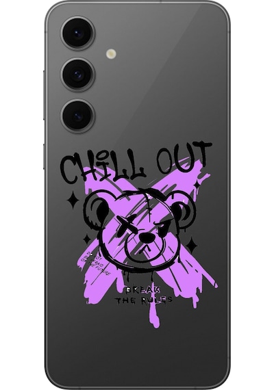 Samsung Galaxy S24 Fe Uyumlu Şeffaf Kılıf Graffiti 7 Tasarımlı