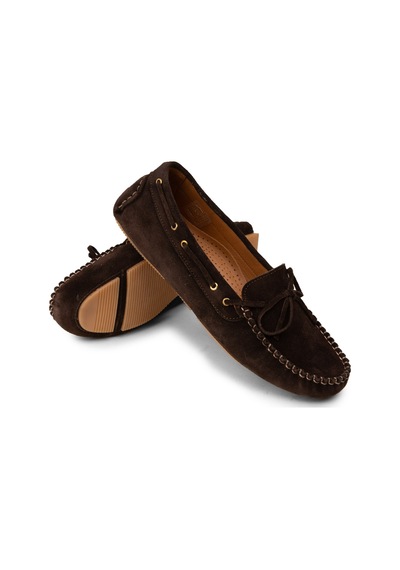 Deery Kadın Hakiki Süet Kahverengi Loafer Ayakkabı - Dl505zkhvc01