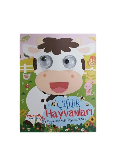 Oynayan Gözlü Boyama Kitabı Çiftlik Hayvanları - Kyut-761731