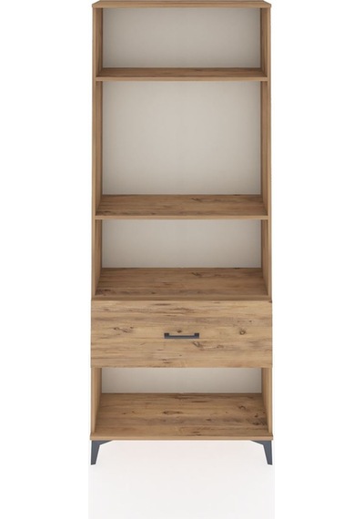 Arges Dolap 3 Raflı Tek Çekmeceli 88x30x221 Çam-çam Çam