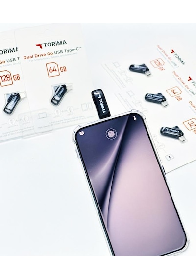 Torima Siyah 128gb Çift Sürücülü Usb-type-c Otg