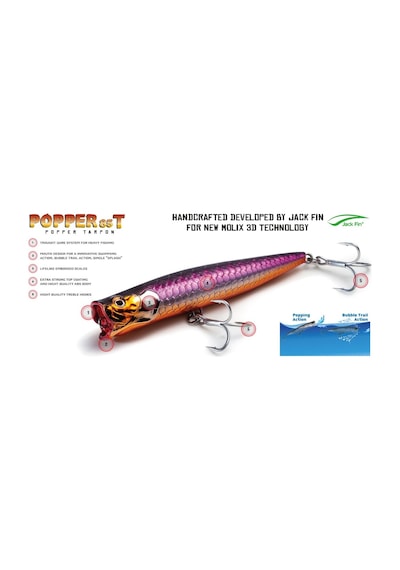 Molix Popper 85T 8.5 Cm. Sahte Balık, -258 Purple Orange Belly