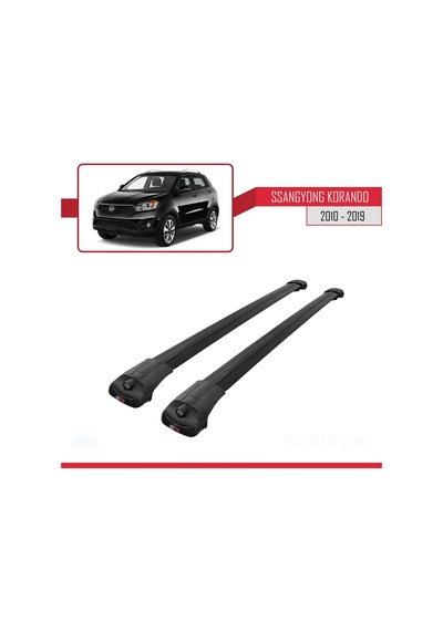 Ssangyong Korando C 2010-2019 Arası İle Uyumlu Ace-1 Ara Atkı Tavan Barı Siyah