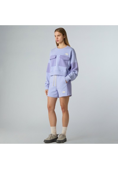 The North Face Terry Oversızed Cropped Crew Kadın Mavi Sweatshirt Nf0a8c2c0vı1 Mavi