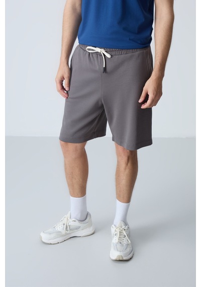 Air Jones Tommy Life Koyu Gri Pamuklu Kalın Yumuşak Dokulu Standart Fit Basic Erkek Şort - 81275 Koyu Gri Air Jones Tommy Life Koyu Gri Pamuklu Kalın Yumuşak Dokulu Standart Fit Basic Erkek Şort - 81275 Koyu Gri