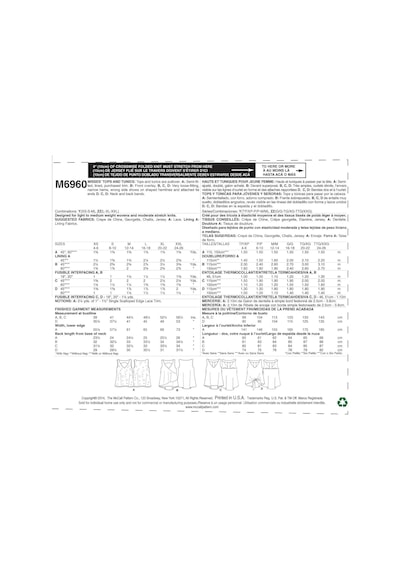's Patterns Company Kesim Deseni, Zz Lrg-xlg-xxl