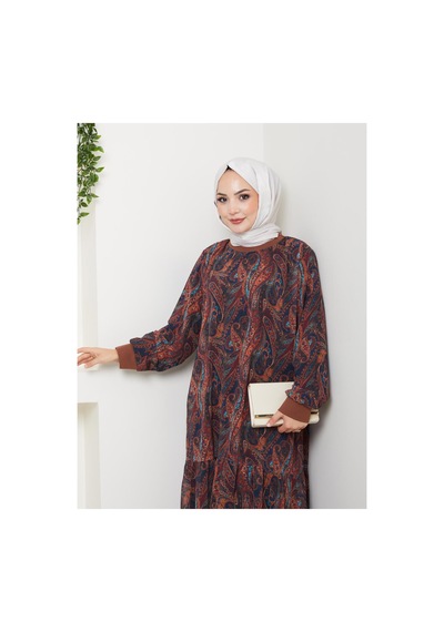 Hb Harma Time Butik Kadın Astarlı Kahverengi Şifon Şal Desen Elbise Kahverengi Kahverengi Hb Harma Time Butik Kadın Astarlı Kahverengi Şifon Şal Desen Elbise Kahverengi Kahverengi